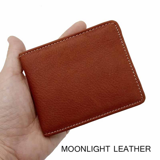 MOONLIGHT กระเป๋าสตางค์หนังแท้ 100% สีน้ำตาลอ่อน ทำจากหนังวัว MOONLIGHT กระเป๋าสตางค์หนังแท้ 100% สีน้ำตาลอ่อน ทำจากหนังวัว