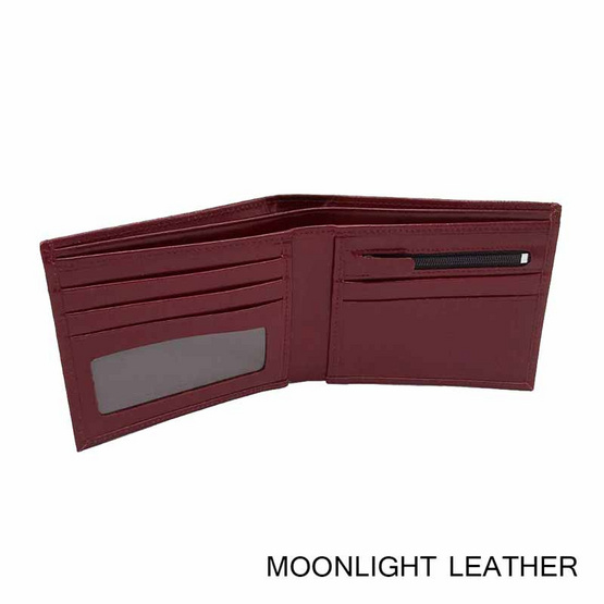 MOONLIGHT กระเป๋าสตางค์หนังวัวแท้ สำหรับผู้ชาย รุ่น Boss สีแดง MOONLIGHT กระเป๋าสตางค์หนังวัวแท้ สำหรับผู้ชาย รุ่น Boss สีแดง