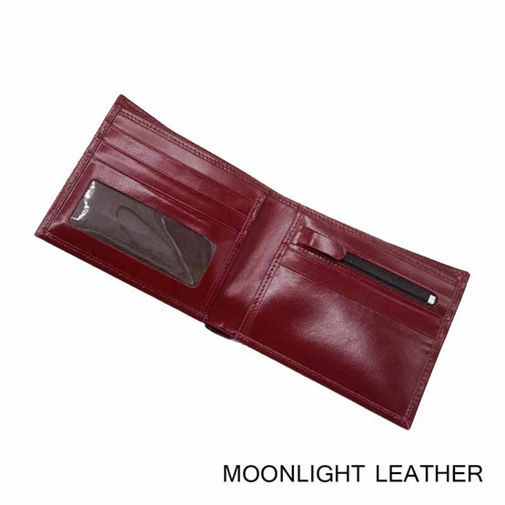 MOONLIGHT กระเป๋าสตางค์หนังวัวแท้ สำหรับผู้ชาย รุ่น Boss สีแดง MOONLIGHT กระเป๋าสตางค์หนังวัวแท้ สำหรับผู้ชาย รุ่น Boss สีแดง