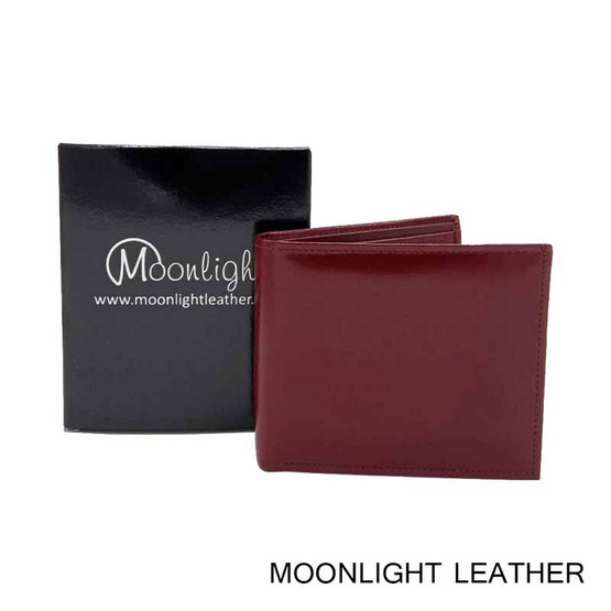 MOONLIGHT กระเป๋าสตางค์หนังวัวแท้ สำหรับผู้ชาย รุ่น Boss สีแดง MOONLIGHT กระเป๋าสตางค์หนังวัวแท้ สำหรับผู้ชาย รุ่น Boss สีแดง
