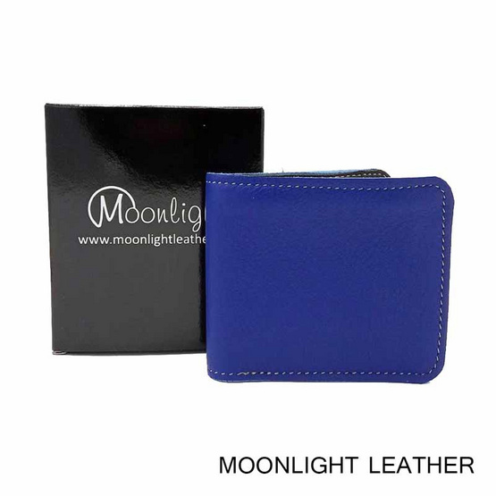 MOONLIGHT กระเป๋าสตางค์หนังแท้ รุ่น Hercules หนังนุ่ม สีน้ำเงิน MOONLIGHT กระเป๋าสตางค์หนังแท้ รุ่น Hercules หนังนุ่ม สีน้ำเงิน