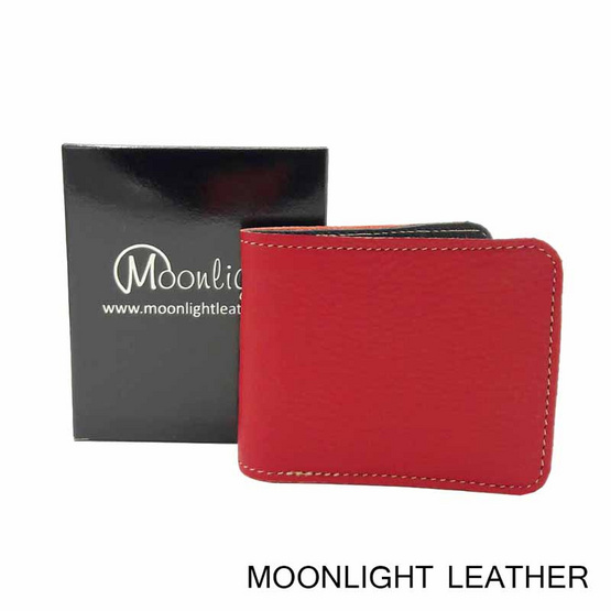 MOONLIGHT กระเป๋าสตางค์หนังแท้ รุ่น Hercules หนังนุ่ม สีแดง MOONLIGHT กระเป๋าสตางค์หนังแท้ รุ่น Hercules หนังนุ่ม สีแดง