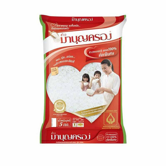มาบุญครอง ข้าวหอมมะลิ 100% 5 กิโลกรัม มาบุญครอง ข้าวหอมมะลิ 100% 5 กิโลกรัม