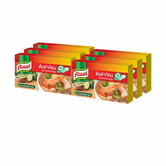 คนอร์ก้อน รสต้มยำ 72 กรัม แพ็ก 6 คนอร์ก้อน รสต้มยำ 72 กรัม แพ็ก 6
