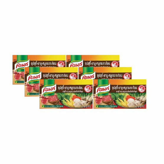 คนอร์ซุปก้อนสุกี้-ชาบู-หมูกระทะ 72 กรัม แพ็ก 6 คนอร์ซุปก้อนสุกี้-ชาบู-หมูกระทะ 72 กรัม แพ็ก 6