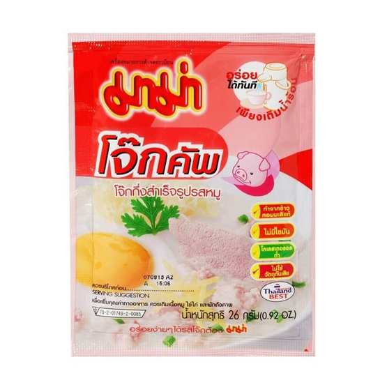 มาม่าโจ๊กคัพ รสหมูชนิดซอง 26 กรัม แพ็ก 12 ชิ้น มาม่าโจ๊กคัพ รสหมูชนิดซอง 26 กรัม แพ็ก 12 ชิ้น