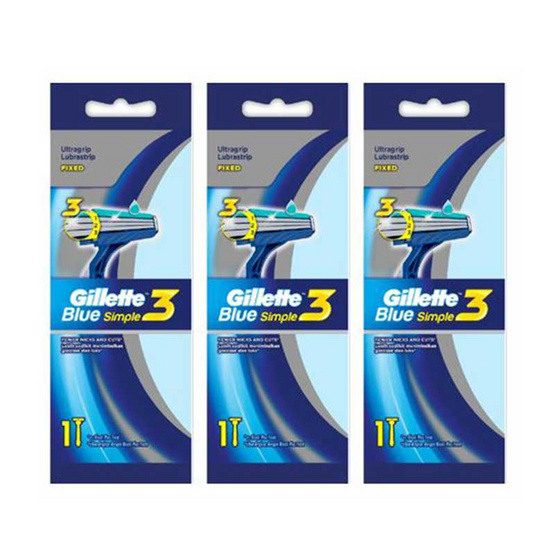 ยิลเลตต์ด้ามมีดบลูซิมเปิลทรี 2 แพ็ก (6 ชิ้น) ยิลเลตต์ด้ามมีดบลูซิมเปิลทรี 2 แพ็ก (6 ชิ้น)