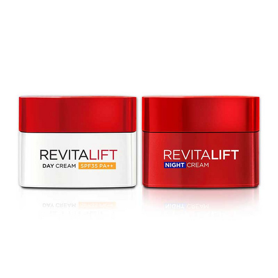 ลอรีอัล รีไวทัลลิฟท์ เดย์ครีม SPF35 20 มล.+ ลอรีอัล รีไวทัลลิฟท์ ไนท์ครีม แอนตี้ริงเคิล เฟิร์มมิ่ง 20 มล. ลอรีอัล รีไวทัลลิฟท์ เดย์ครีม SPF35 20 มล.+ ลอรีอัล รีไวทัลลิฟท์ ไนท์ครีม แอนตี้ริงเคิล เฟิร์มมิ่ง 20 มล.