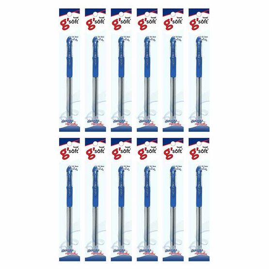 ปากกาลูกลื่นเจลหมึกน้ำเงิน g'SOFT HI-GRIP 0.38 มม. (2 แพ็ก 12 ด้าม) ปากกาลูกลื่นเจลหมึกน้ำเงิน g'SOFT HI-GRIP 0.38 มม. (2 แพ็ก 12 ด้าม)