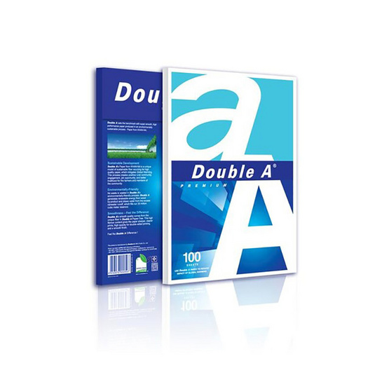 กระดาษถ่ายเอกสาร A4 80แกรม 100แผ่น DOUBLE A กระดาษถ่ายเอกสาร A4 80แกรม 100แผ่น DOUBLE A