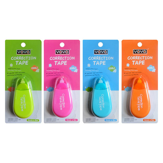 เทปลบคำผิด YOYA คละสี (แพ็ค 4 ชิ้น) เทปลบคำผิด YOYA คละสี (แพ็ค 4 ชิ้น)