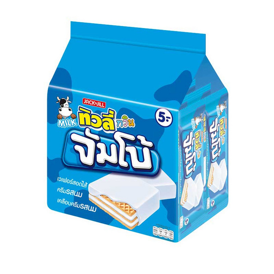 ทิวลี่ทวินจัมโบ้ เวเฟอร์สอดไส้ครีมรสนม 38 กรัม (แพ็ก 12 ชิ้น) ทิวลี่ทวินจัมโบ้ เวเฟอร์สอดไส้ครีมรสนม 38 กรัม (แพ็ก 12 ชิ้น)