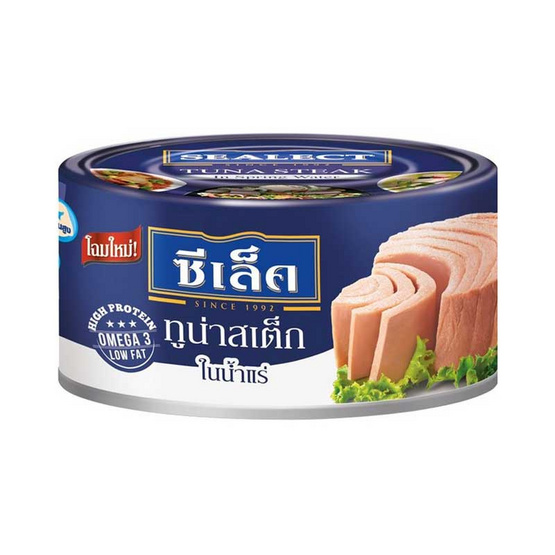 ซีเล็คทูน่าสเต็กในน้ำแร่ 80 กรัม แพ็ก 6 ชิ้น ซีเล็คทูน่าสเต็กในน้ำแร่ 80 กรัม แพ็ก 6 ชิ้น