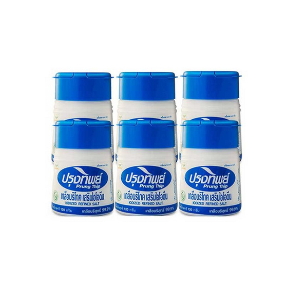 ปรุงทิพย์เกลือแบบขวด 120 กรัม แพ็ก 6 ชิ้น ปรุงทิพย์เกลือแบบขวด 120 กรัม แพ็ก 6 ชิ้น