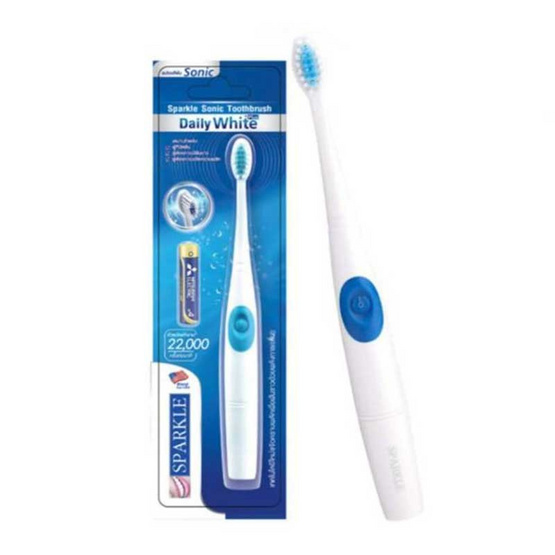 Sparkle Sonic แปรงสีฟันไฟฟ้า Toothbrush รุ่น Daily White Plus รุ่น SK0370 Sparkle Sonic แปรงสีฟันไฟฟ้า Toothbrush รุ่น Daily White Plus รุ่น SK0370