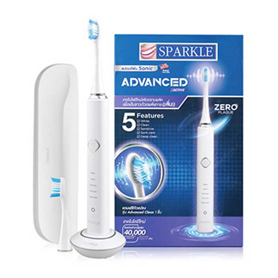 Sparkle KLE Sonic แปรงสีฟันไฟฟ้า Advanced Active รุ่น SK0375 Sparkle KLE Sonic แปรงสีฟันไฟฟ้า Advanced Active รุ่น SK0375