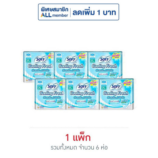 โซฟี คูลลิ่งเฟรช แอ็กทิฟสลิม 25ซม. (ห่อละ 5 ชิ้น) โซฟี คูลลิ่งเฟรช แอ็กทิฟสลิม 25ซม. (ห่อละ 5 ชิ้น)