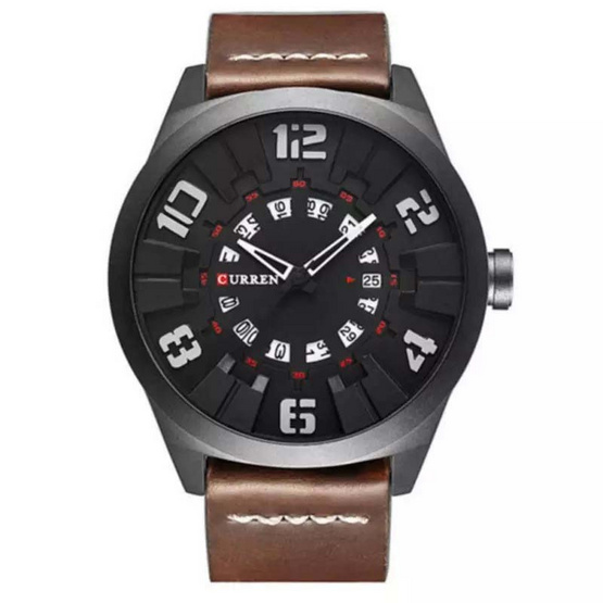 Curren นาฬิกา สายหนังสีCoffee รุ่น C8258 Curren นาฬิกา สายหนังสีCoffee รุ่น C8258