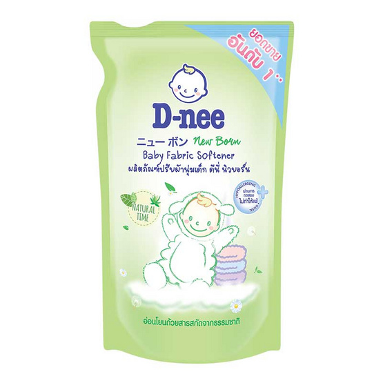 D-nee นิวบอร์นสีเขียวปรับผ้านุ่ม 600 มล. D-nee นิวบอร์นสีเขียวปรับผ้านุ่ม 600 มล.