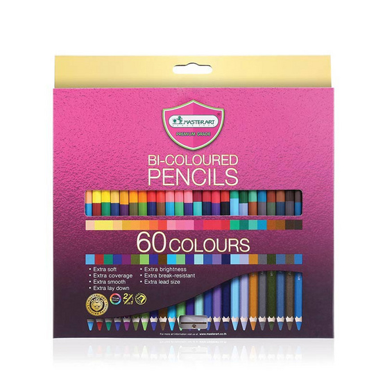 มาสเตอร์อาร์ต ดินสอสี 2หัว 60สี มาสเตอร์อาร์ต ดินสอสี 2หัว 60สี