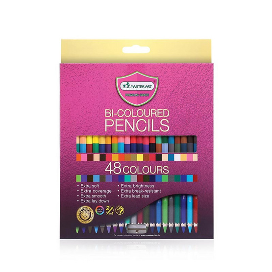 มาสเตอร์อาร์ต ดินสอสี 2หัว 48สี มาสเตอร์อาร์ต ดินสอสี 2หัว 48สี