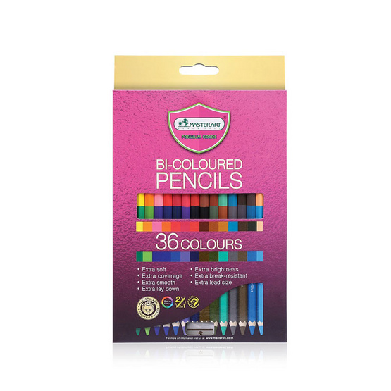 มาสเตอร์อาร์ต ดินสอสี 2หัว 36สี มาสเตอร์อาร์ต ดินสอสี 2หัว 36สี
