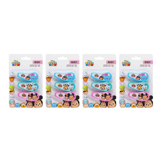 YOYA เทปลบคำผิด TSUM TSUM 8813 แพ็ก3ชิ้น (4 แพ็ก) YOYA เทปลบคำผิด TSUM TSUM 8813 แพ็ก3ชิ้น (4 แพ็ก)