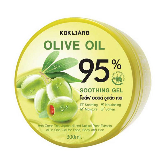 ก๊กเลี้ยง โอลีฟ ออยล์ ซูทติ้ง เจล 95% 300 มล. ก๊กเลี้ยง โอลีฟ ออยล์ ซูทติ้ง เจล 95% 300 มล.