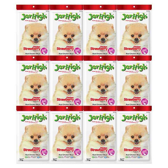 เจอร์ไฮ ชิคเก้น รสสตรอเบอร์รี่ สติ๊ก 70 กรัม (1แพ็ก 12 ชิ้น) เจอร์ไฮ ชิคเก้น รสสตรอเบอร์รี่ สติ๊ก 70 กรัม (1แพ็ก 12 ชิ้น)