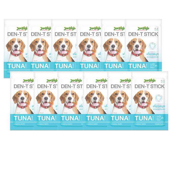 ขนมสุนัขเจอร์ไฮ เดน-ที สติ๊ก รสทูน่า 70 กรัม (1แพ็ก 12 ชิ้น) ขนมสุนัขเจอร์ไฮ เดน-ที สติ๊ก รสทูน่า 70 กรัม (1แพ็ก 12 ชิ้น)