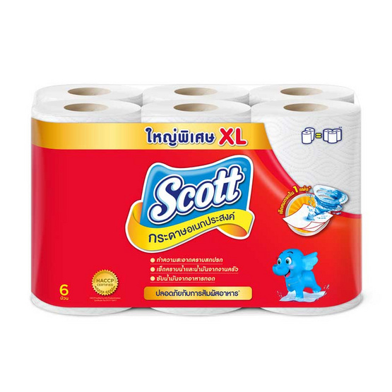 สก๊อตต์ อเนกประสงค์บิ๊กโรล 6 ม้วน ขนาด XL สก๊อตต์ อเนกประสงค์บิ๊กโรล 6 ม้วน ขนาด XL