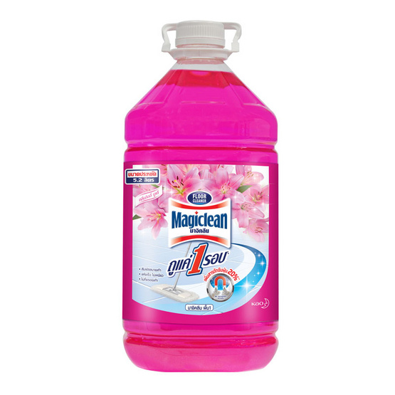 มาจิคลีน ทำความสะอาดพื้น ลิลลี่บูเก้ สีชมพู 5200 มล. มาจิคลีน ทำความสะอาดพื้น ลิลลี่บูเก้ สีชมพู 5200 มล.