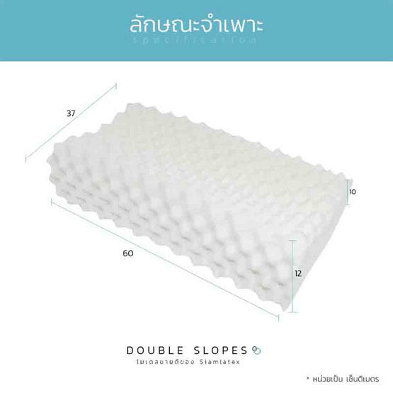 SiamLatex Double Slopes หมอนยางพารา SiamLatex Double Slopes หมอนยางพารา