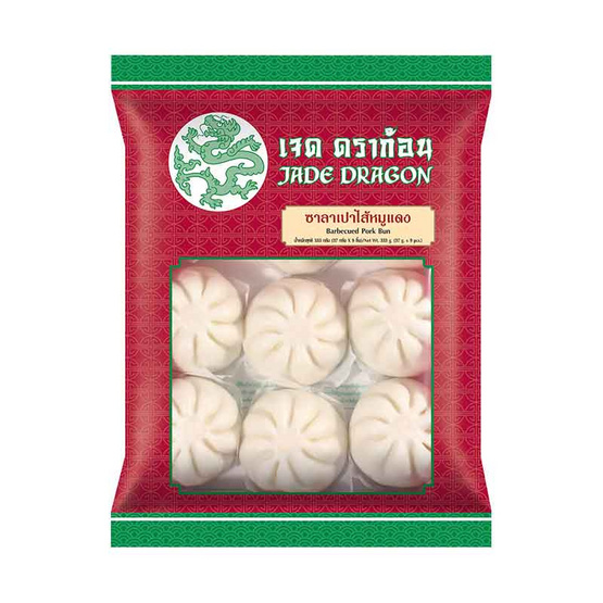 ซาลาเปาไส้หมูแดง ตราเจดดราก้อน 333 กรัม (37 กรัม x 9 ชิ้น) 1 แพ็ก ซาลาเปาไส้หมูแดง ตราเจดดราก้อน 333 กรัม (37 กรัม x 9 ชิ้น) 1 แพ็ก