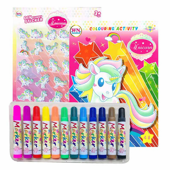 Set กระเป๋า Unicorn + สติ๊กเกอร์โฟม + สีเมจิก Set กระเป๋า Unicorn + สติ๊กเกอร์โฟม + สีเมจิก