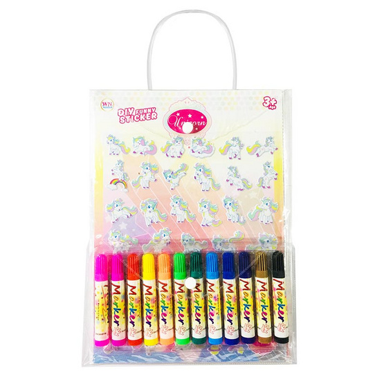 Set กระเป๋า Unicorn + สติ๊กเกอร์โฟม + สีเมจิก Set กระเป๋า Unicorn + สติ๊กเกอร์โฟม + สีเมจิก