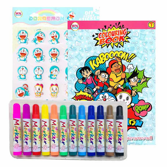 Set กระเป๋า Doraemon + สติ๊กเกอร์โฟม + สีเมจิก Set กระเป๋า Doraemon + สติ๊กเกอร์โฟม + สีเมจิก