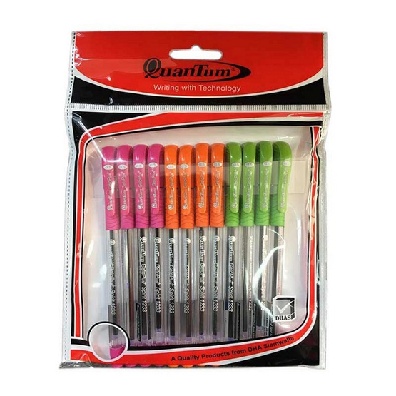 Quantum ปากกาลูกลื่น 0.5มม. GeloPlus 1233 หมึกน้ำเงิน (แพ็ก 12 ด้าม) Quantum ปากกาลูกลื่น 0.5มม. GeloPlus 1233 หมึกน้ำเงิน (แพ็ก 12 ด้าม)