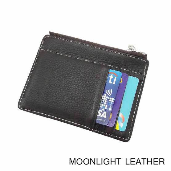 Moonlight AC027BRO กระเป๋าใส่เหรียญ ใส่บัตรหนังแท้ รุ่น Pure สีน้ำตาลเข้ม Moonlight AC027BRO กระเป๋าใส่เหรียญ ใส่บัตรหนังแท้ รุ่น Pure สีน้ำตาลเข้ม
