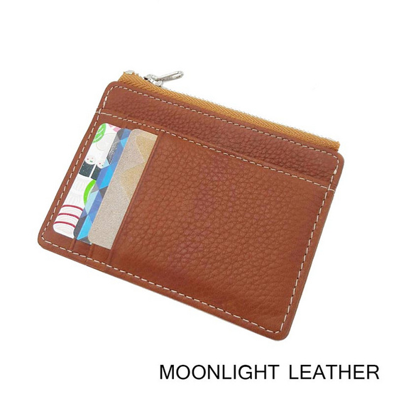 Moonlight AC027TAO กระเป๋าใส่เหรียญ ใส่บัตรหนังแท้รุ่น Pure สีน้ำตาลอ่อน Moonlight AC027TAO กระเป๋าใส่เหรียญ ใส่บัตรหนังแท้รุ่น Pure สีน้ำตาลอ่อน