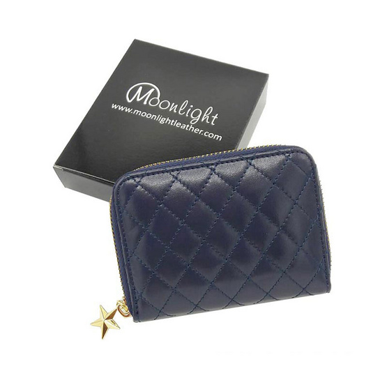 Moonlight WL078BLO กระเป๋าใส่เหรียญหนังแท้ MOONLIGHT รุ่น Mizzy สีน้ำเงิน Moonlight WL078BLO กระเป๋าใส่เหรียญหนังแท้ MOONLIGHT รุ่น Mizzy สีน้ำเงิน