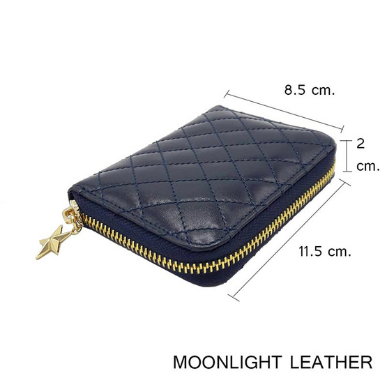 Moonlight WL078BLO กระเป๋าใส่เหรียญหนังแท้ MOONLIGHT รุ่น Mizzy สีน้ำเงิน Moonlight WL078BLO กระเป๋าใส่เหรียญหนังแท้ MOONLIGHT รุ่น Mizzy สีน้ำเงิน