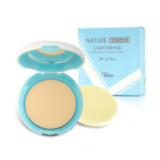 Tellme Nature Bright Lightenning Two-Way Powed Cake SPF20 PA+++ #C1 สำหรับผิวขาว 10 g Tellme Nature Bright Lightenning Two-Way Powed Cake SPF20 PA+++ #C1 สำหรับผิวขาว 10 g