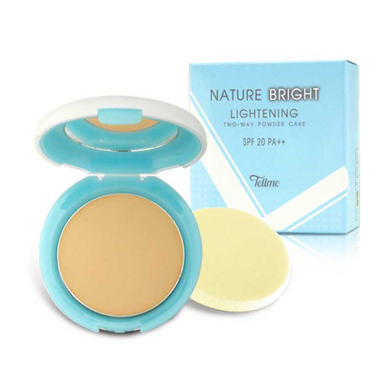 Tellme Nature Bright Lightenning Two-Way Powed Cake SPF20 PA+++ #C4 สำหรับผิวแทน 10 g Tellme Nature Bright Lightenning Two-Way Powed Cake SPF20 PA+++ #C4 สำหรับผิวแทน 10 g