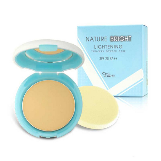 Tellme Nature Bright Lightenning Two-Way Powed Cake SPF20 PA+++ #N7 ทุกสีผิว 10 g Tellme Nature Bright Lightenning Two-Way Powed Cake SPF20 PA+++ #N7 ทุกสีผิว 10 g