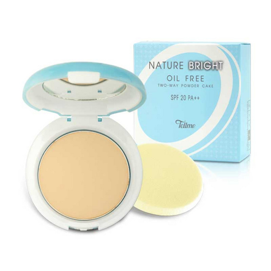 Tellme Nature Bright Oil Free Two-Way Powed Cake SPF20 PA+++ #C1 สำหรับผิวขาว 10 g Tellme Nature Bright Oil Free Two-Way Powed Cake SPF20 PA+++ #C1 สำหรับผิวขาว 10 g