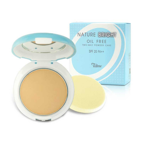 Tellme Nature Bright Oil Free Two-Way Powed Cake SPF20 PA+++ #C4 สำหรับผิวแทน 10 g Tellme Nature Bright Oil Free Two-Way Powed Cake SPF20 PA+++ #C4 สำหรับผิวแทน 10 g