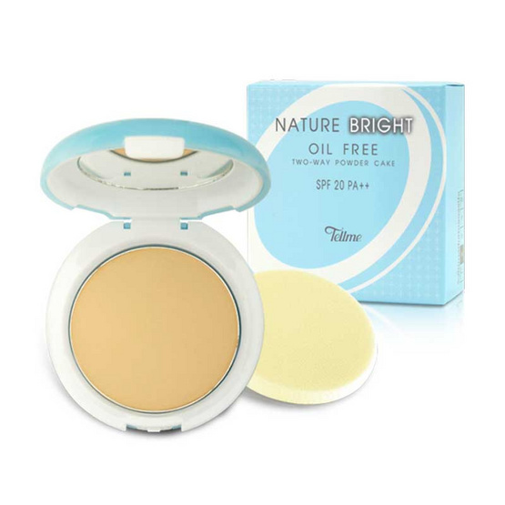 Tellme Nature Bright Oil Free Two-Way Powed Cake SPF20 PA+++ #N7 ทุกสีผิว 10 g Tellme Nature Bright Oil Free Two-Way Powed Cake SPF20 PA+++ #N7 ทุกสีผิว 10 g