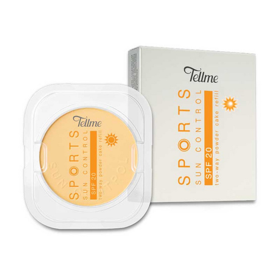 Tellme Sports Sun Control Two-Way Powder Cake SPF20 (Refill) #S1 สำหรับผิวขาว 12 g Tellme Sports Sun Control Two-Way Powder Cake SPF20 (Refill) #S1 สำหรับผิวขาว 12 g