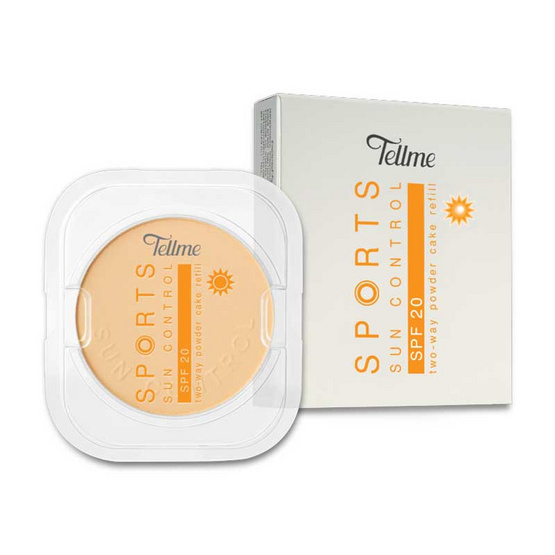 Tellme Sports Sun Control Two-Way Powder Cake SPF20 (Refill) #S2 สำหรับผิวอมชมพู 12 g Tellme Sports Sun Control Two-Way Powder Cake SPF20 (Refill) #S2 สำหรับผิวอมชมพู 12 g
